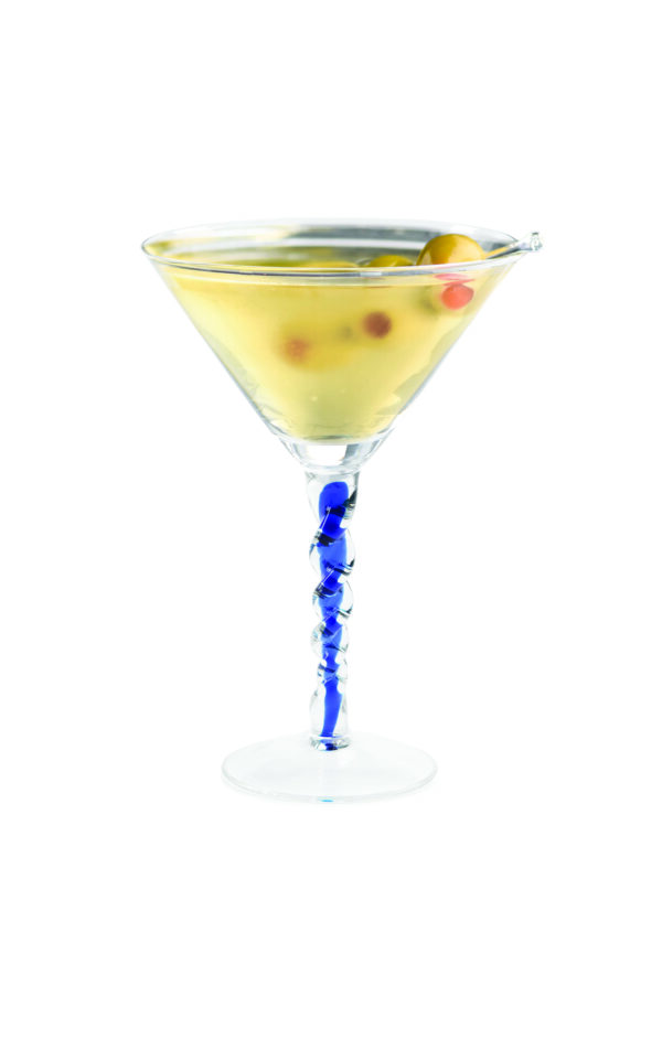 Venetian Blue 7oz Martini Glass - Image 4