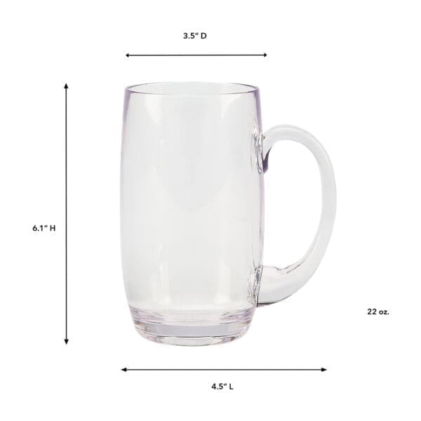 Capri Clear Polycarbonate Beer Mug - Image 2