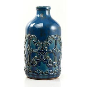 Casablanca Rustic Blue Terracotta Vase