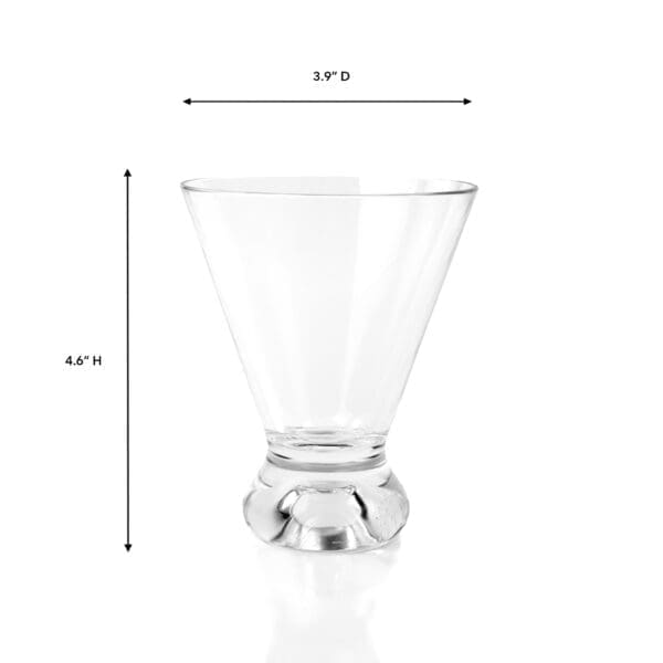Dorado Clear Polycarbonate 8.5oz Martini Glass - Image 2
