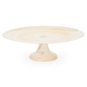 Impresa Tan Glass Cake Plate