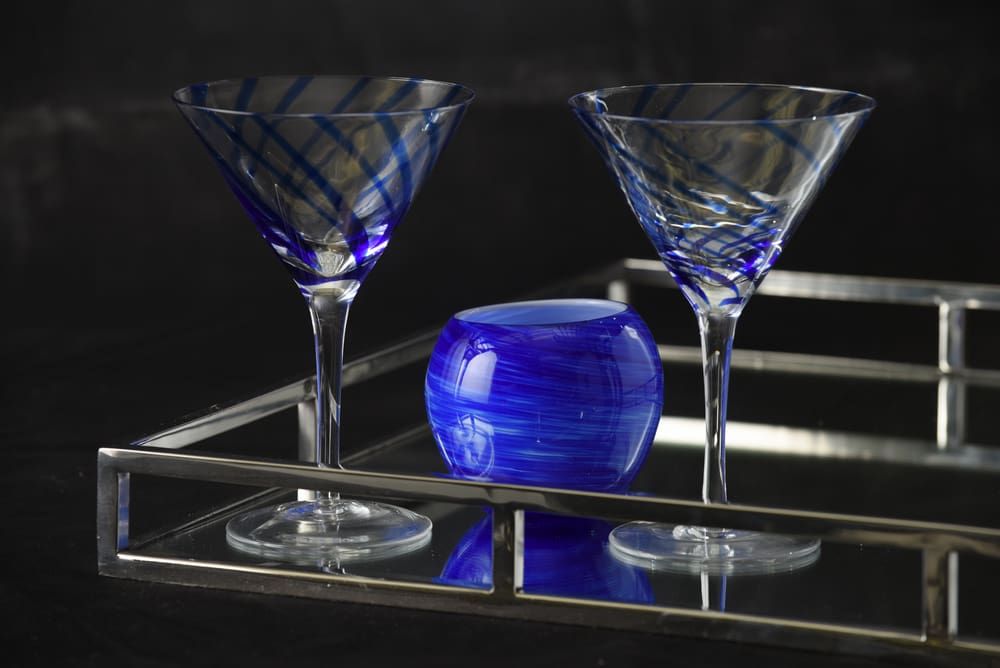 Galaxy Blue Glass Candle Votive - Image 4