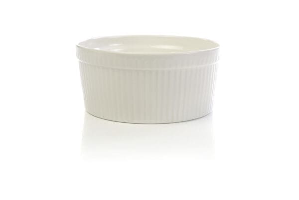 Fluted Short Porcelain Ramekin