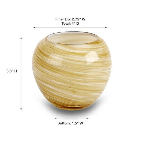 Galaxy Tan Glass Candle Votive - Image 2