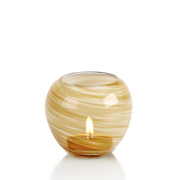Galaxy Tan Glass Candle Votive - Image 4