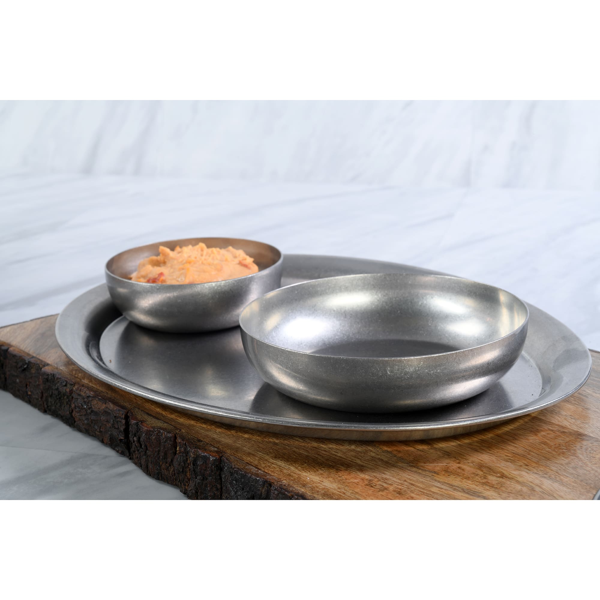 Garda Large Stainless Steel Snack Plate - Image 3