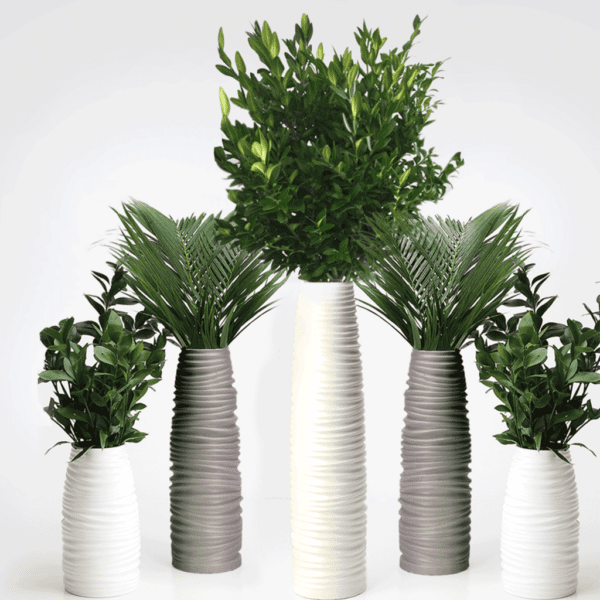 Nordic White Ceramic Vase Large - Image 3