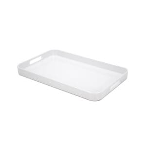 Happy White Melamine Serving Tray