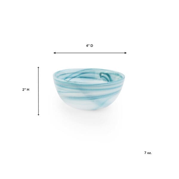 Impresa Small teal Glass Bowl - Image 2