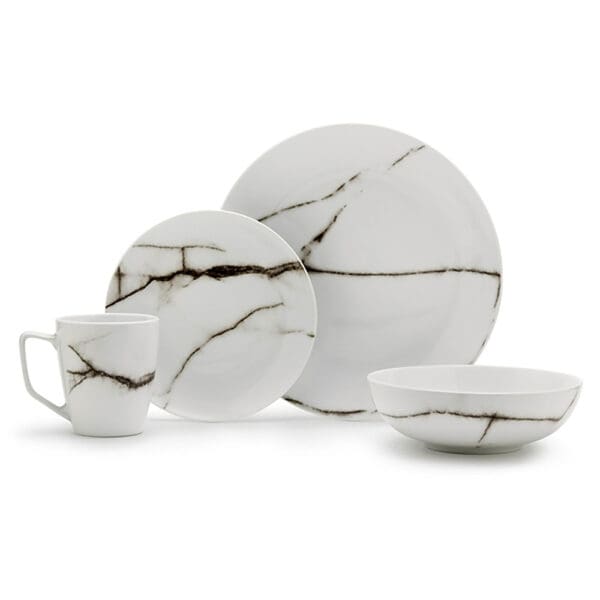Geneva Marbeled Porcelain Teacup/Saucer - Image 2