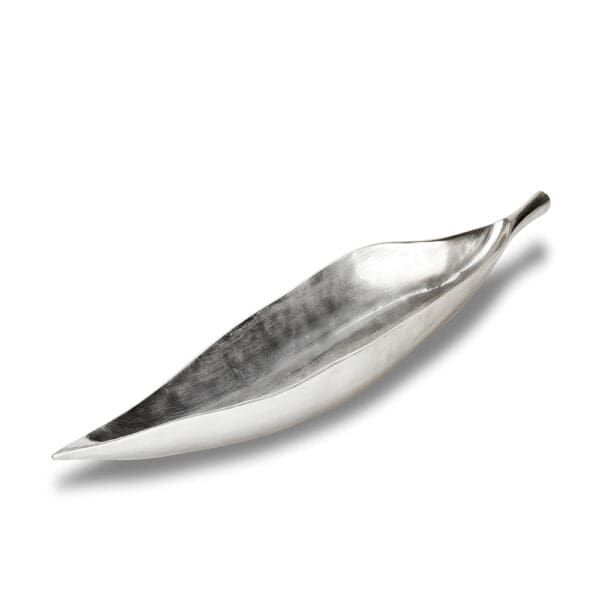 Jungle Leaf Shaped Aluminum Serving Bowl Small - Image 3