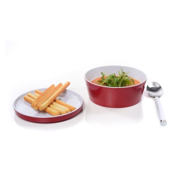 Rimini Small Sky Bamboo Melamine Serving Bowl - Image 2