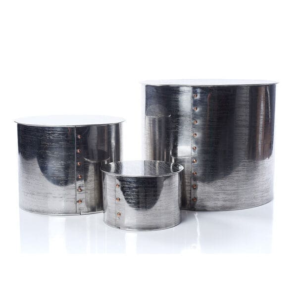 Sequoia Textured Stainless Steel Buffet Risers Set of 3 - Image 2