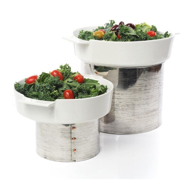 Sequoia Textured Stainless Steel Buffet Risers Set of 3 - Image 3