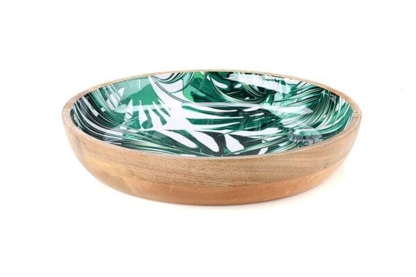 Napa Domenica Shallow Serving Bowl with Wooden Servers - Image 2