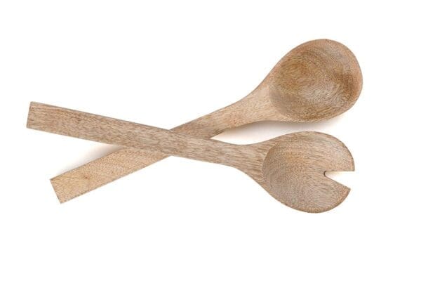 Napa Domenica Shallow Serving Bowl with Wooden Servers - Image 4