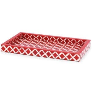 Jaipur Red Rectangle Resin Serving Tray