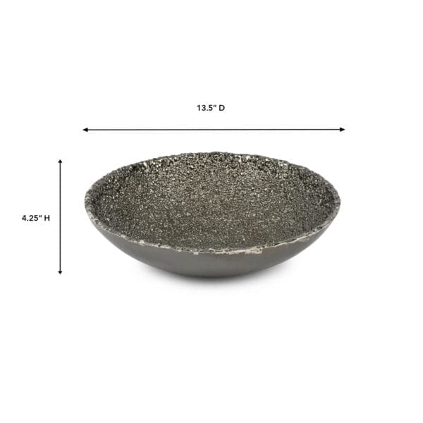 Jerome Large Charcoal Aluminum Snack Bowl Bowl - Image 2