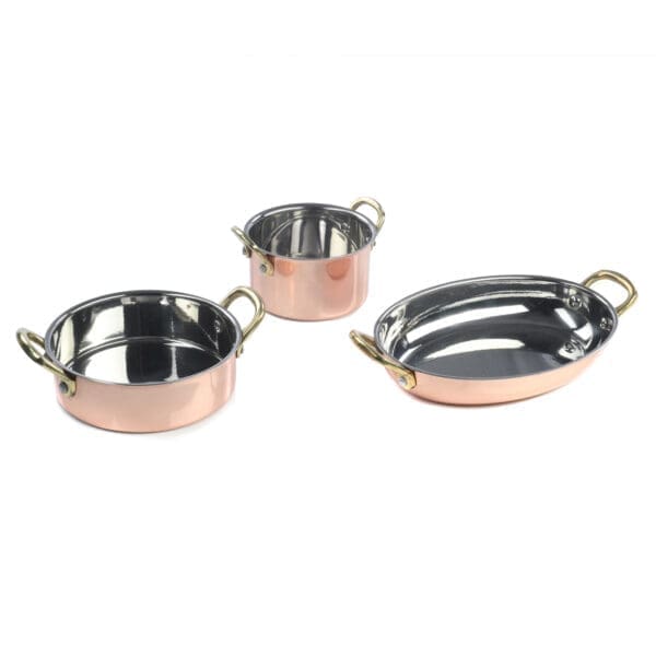 Lyon Mini Round Stainless Steel & Copper Shallow Bowl - Image 4