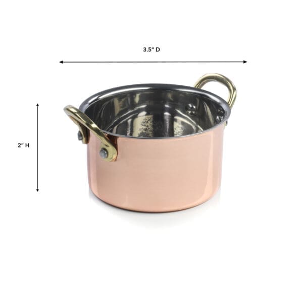 Lyon Mini Round Stainless Steel & Copper Bowl - Image 2