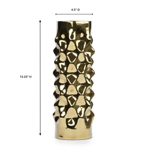 Malibu Gold Ceramic Vase Large - Image 2
