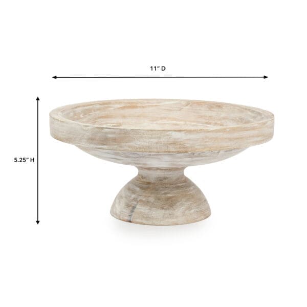 Mendocino Large Wood  Footed Bowl - Image 2