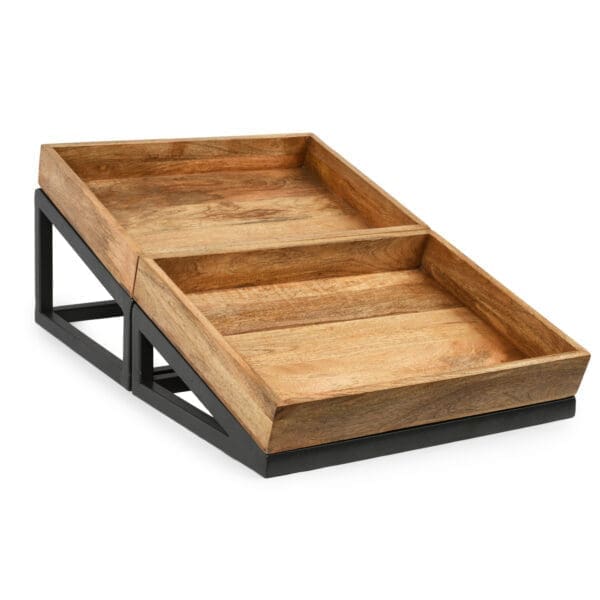 Napa Wood Angled Crates Set of 2