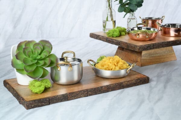 Napa Mango Wood Small Rectangle Bark Platter - Image 4