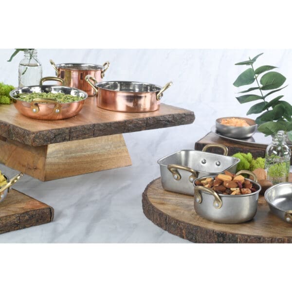 Napa Mango Wood With Bark Round Serving Platter - Image 3