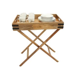 Napa Wood Butler Tray with Stand