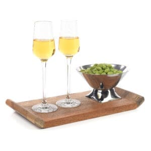 Puglia Footed Stainless Steel Snack Bowl