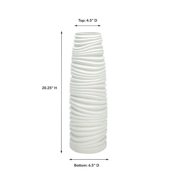 Nordic White Ceramic Vase Medium - Image 2