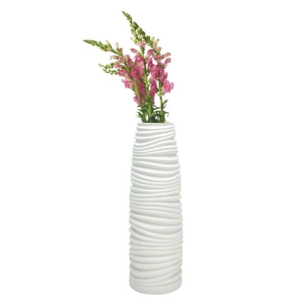 Nordic White Ceramic Vase Medium - Image 3