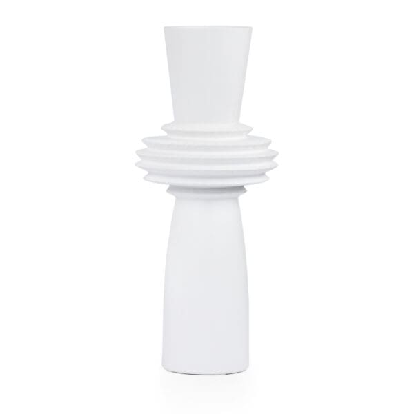 Nori White Ceramic Large Vase