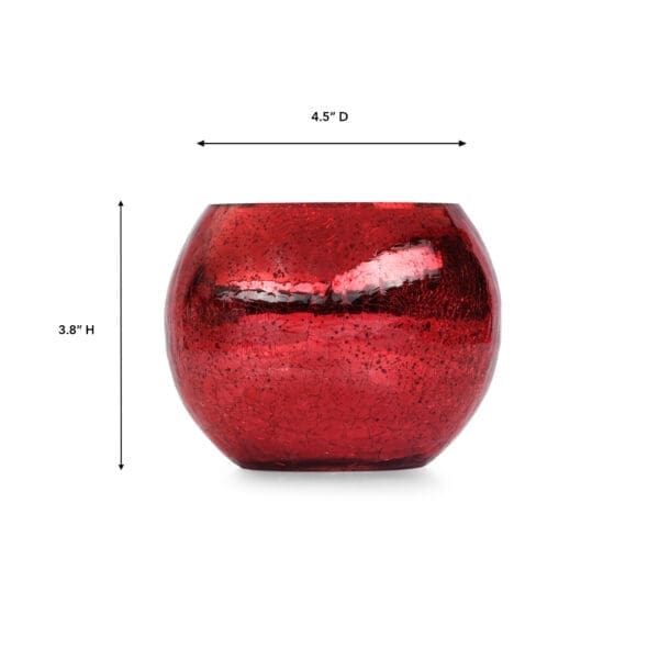 Parisian Red Glass Candle Votive - Image 2