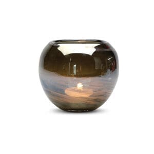 Pearl Smoke Glass Votive Candle Holder