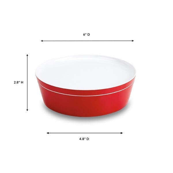 Rimini Small Red Melamine Serving Bowl - Image 2