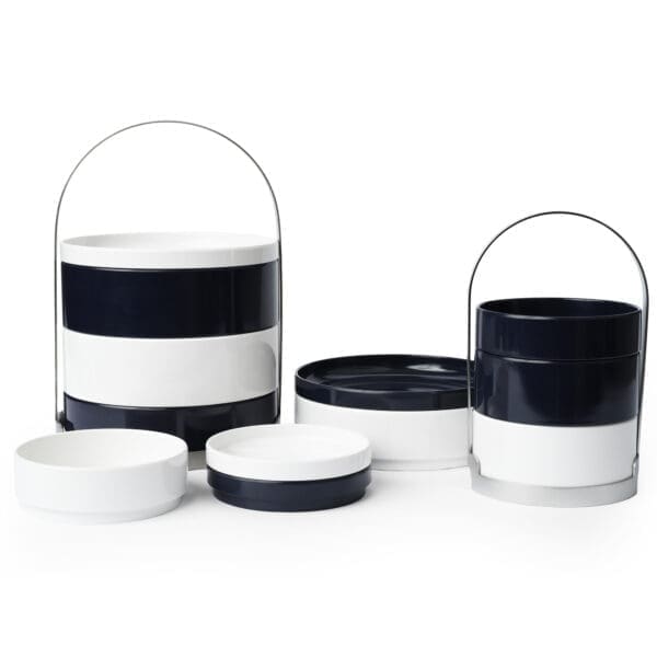 Riviera Melamine Snack Set Large Navy Blue - Image 2