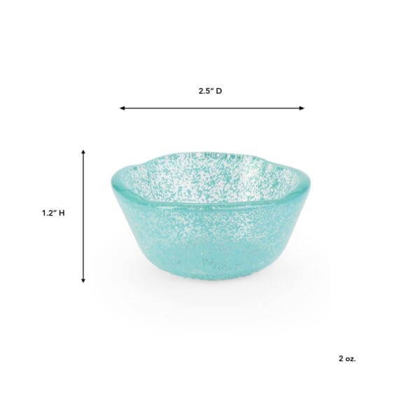 Splendido Mini 2 OZ Aqua Glass Bowl - Image 2