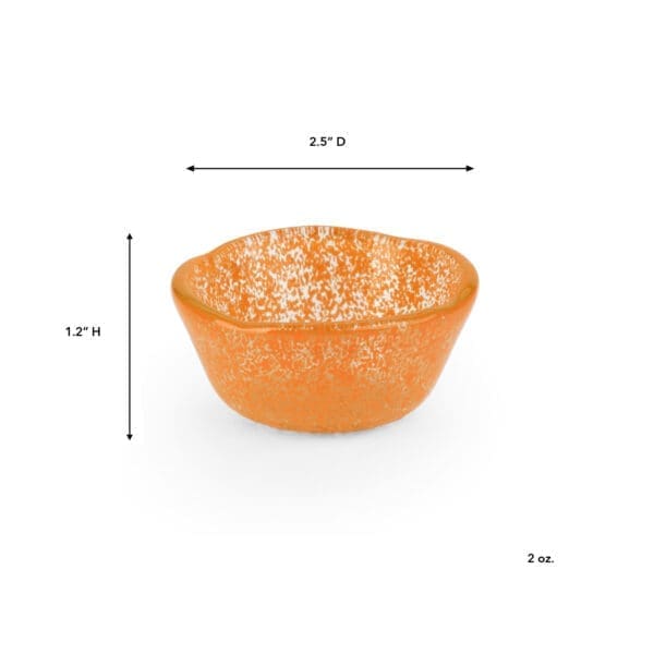 Splendido Mini 2 OZ Orange Glass  Bowl - Image 2