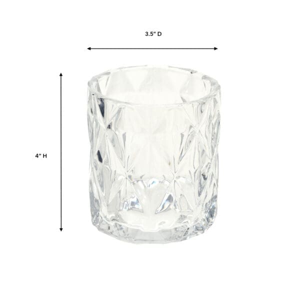 Sunset Large Clear Glass Votive - Image 2