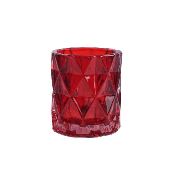 Sunset Small Red Glass Votive