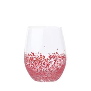 Tierra Small Red 12oz Glass Tumbler