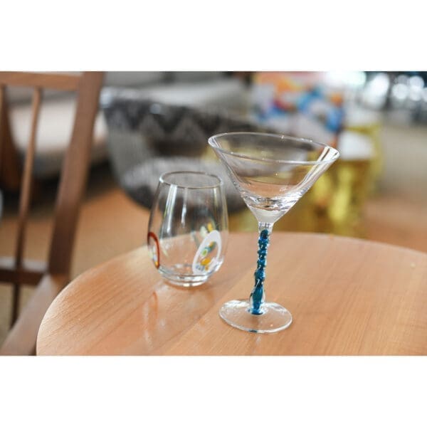 Venetian Blue 7oz Martini Glass - Image 6