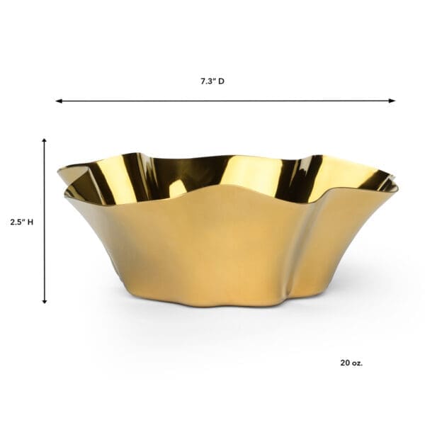 Montenegro 20 oz Stainless Steel Gold Bowl - Image 2