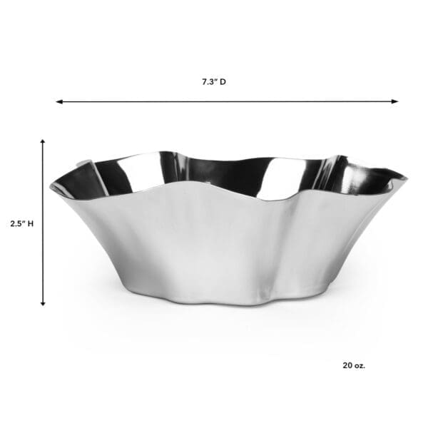 Montenegro 20 oz Stainless Steel Silver Bowl - Image 2