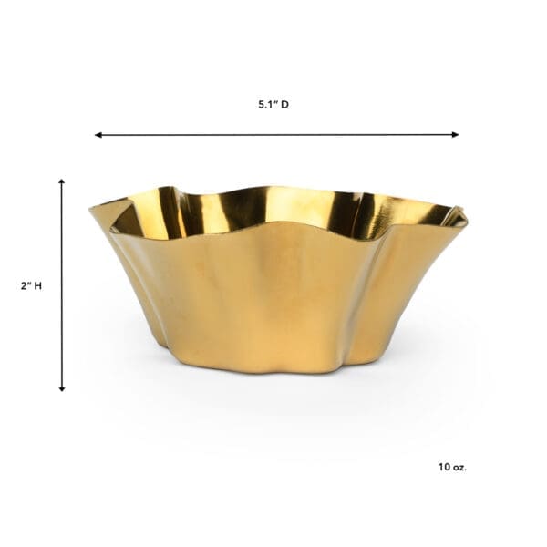 Montenegro 10 oz Stainless Steel Gold Bowl - Image 2