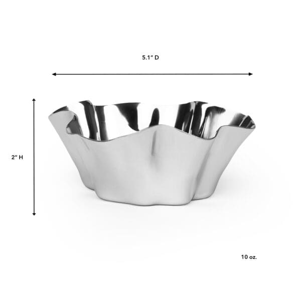 Montenegro 10 oz Stainless Steel Silver Bowl - Image 2