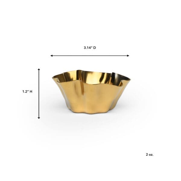 Montenegro 2 oz Stainless Steel Gold Bowl - Image 2