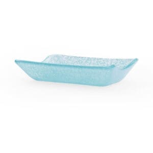 Splendido Small 4.6 OZ Rectangular Aqua Glass Bowl
